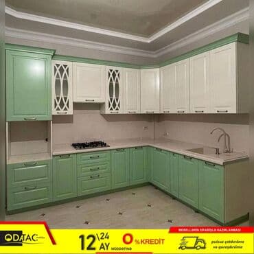 işlenmiş metbex mebelleri: Sifarişlə mətbəx dəsti, MDF, Kredit var, Pulsuz çatdırılma — 1