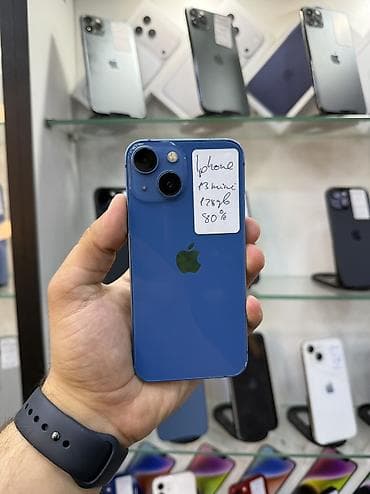 iphone 12 i: IPhone 13 mini, 128 GB, Göy, Zəmanət, Kredit, Simsiz şarj — 7