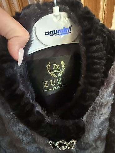 fehle geyimi: ZUZZA Fashion qadın kürkü - Rəng: tünd boz/şaftalı tonlarında ombre — 2