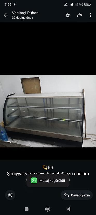 💫RR Şirniyyat vitrin soyuducu 450 azn endirim edildi Unvan Sabirabad