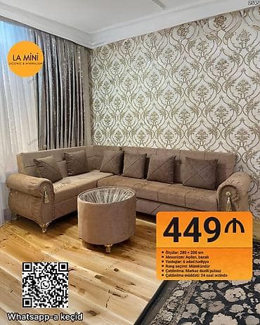 kresli: Künc divan, Pufik, Bazalı, Açılan — 1