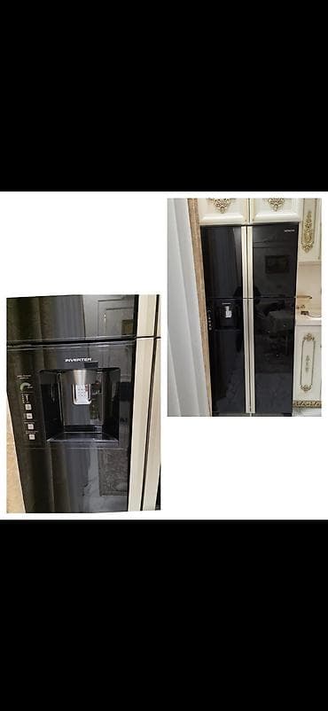 samsung tv 82 ekran: Hitachi Soyuducu Satılır, rəng - Qara, Dispenserli — 1