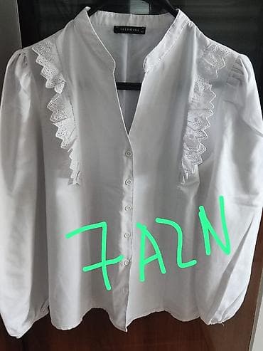 Qadın köynəkləri (2 ədəd) 1) Ağ köynək – Trendyol - Rəng: ağ - Yaxa