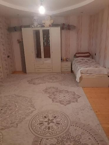 goycayda evler: - Geniş, daşla döşənmiş həyət: yaşıl ağaclar, gül kolları, hasarlı — 9