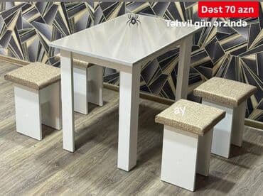 masa və stullar: Balkon üçün, Yeni, 4 stul — 1