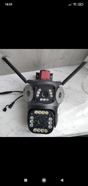 3 lensli 4G/PTZ ağıllı təhlükəsizlik kamerası. Çox az işlənmiş. 90₼ a