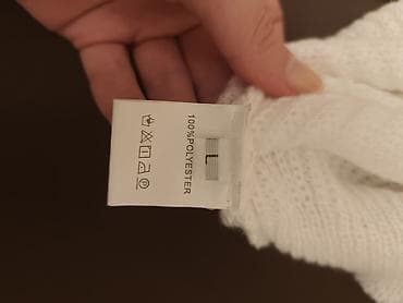 beli: Ağ rəngli qadın sviteri Material: 100% polyester - Ölçü: L - Dizayn — 1