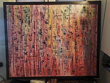 tarsofka boya: Abstrakt akrilik tablo – impasto texnikası ilə - Texnika: qalın — 2
