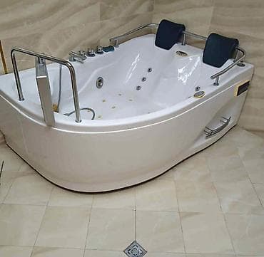 hamam caqquzi: İki nəfərlik hidromassajlı vanna - Künc tipli, akril korpuslu dizayn — 1