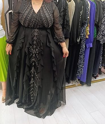 sumqayitda donlar: Zərif detallı qara ziyafət donu - Rəng: qara - Üst hissə və ətək — 1