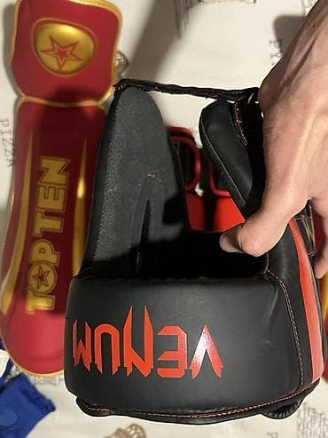 boks aparatı: Boks/MMA komplekti - TOP TEN brendi: 1 cüt qırmızı boks əlcəyi — 2