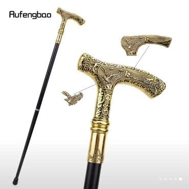 Aufengbao brendindən qartal təsvirli, qızılı rəngli tutacaqlı əsa