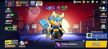 Brawl Stars hesab - Kupa: 28 344 - Savaşçılar: 88/101 - Hesaplaşma