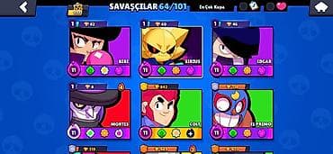 donlar ucuz: Brawl Stars oyunu üçün oyun hesabı - Kupa: 17,372 - Brawl Pass: aktiv — 3