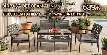 Bağ, çöl oturacaqları: Satılır:*Birbaşa anbardan həsir görünüşlü plastik divan dəsti* — 1