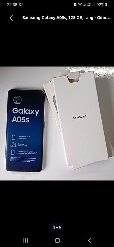 mikro dalgali soba: Samsung Galaxy A05s, 128 GB, rəng - Gümüşü, İki sim kartlı — 2
