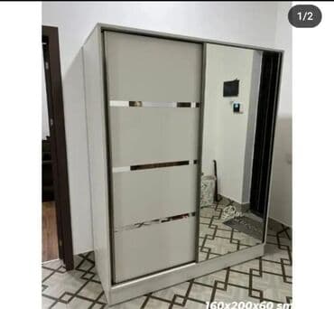 гардеробная мебель: Новый, Купе, 2 двери Прямой шкаф, Шкаф-вешалка, Турция — 1