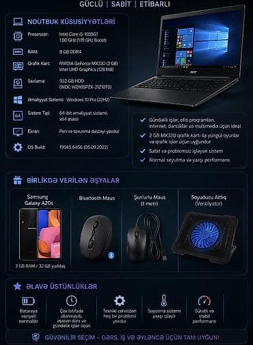 ventil: ✅ Intel Core i5-1035G1 ✅ 8 GB RAM ✅ NVIDIA GeForce MX330 2 GB ✅ 1 TB — 1