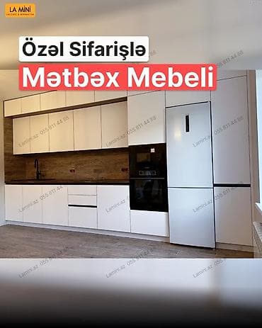 Özəl sifarişlə mətbəx mebeli – lakonik və minimal dizayn -