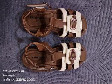 ket ayaqqabı: Uşaq sandal modeli - Rəng: qəhvəyi-krem kombin - Material: yumşaq — 8