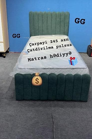 divan ustu parcalar: Yeni, Təknəfərlik çarpayı, Matras ilə — 1