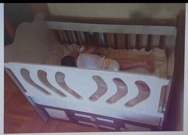 Oğlan və qız üçün, Dördbucaq, Beşik, Dəstsiz, Matras ilə, Yellənmə mexanizmsiz