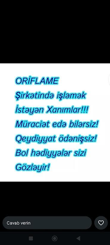 Oriflame komandasında iş və şəxsi biznes qurmaq imkanı - Komandada — 3