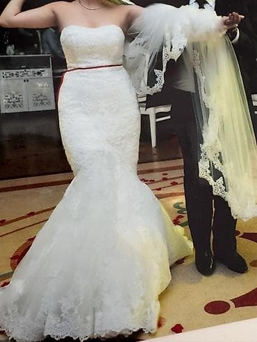 Zərif gəlinlik donu – “mermaid” (balıq) silueti - Rəng: qar bəyaz -