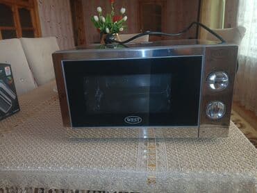 Mikrodalğalı soba Ayrıca dayanan, Mikrodalğalar ilə, rəng - Gümüşü