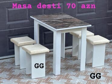 stol stul metbex: Mətbəx üçün, Yeni, 4 stul — 1