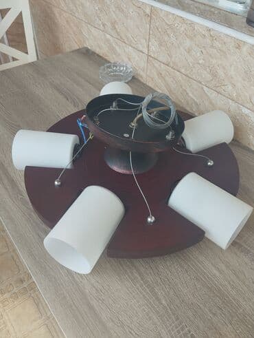 taxta cilciraqlar: Çılçıraq, 5 lampa, Taxta — 1