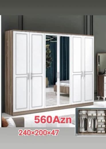 tek adamliq kravatlar: Düz dolab, Yataq otağı üçün, Paltar üçün, Açılan, Quraşdırıla bilən, 5 qapı — 22