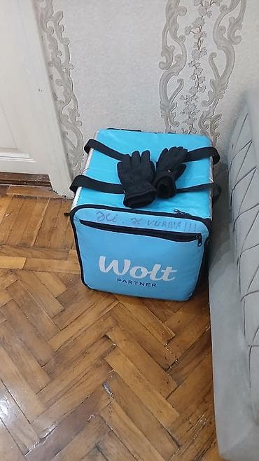 термо сумка: Wolt Partner termal çatdırılma çantası - Rəng: açıq mavi, “Wolt — 1