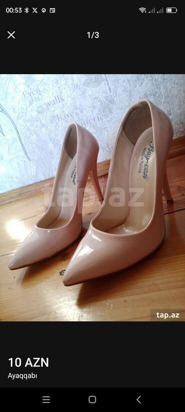 tangetka ayaqqabi modelleri: Tuflilər, Ölçü: 36, rəng - Bej, Yeni — 5