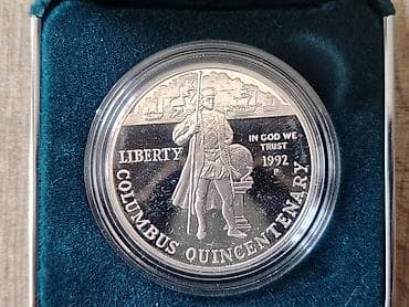 1992 ABŞ Xatirə Gümüş Dollar – Columbus Quincentenary Proof(26.73 lalafo.az -da 1992 ABŞ Xatirə Gümüş Dollar – Columbus Quincentenary Proof(26.73