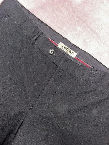 Комплекты одежды: Yenidir OXFORD klassik kişi şalvarı – qara rəng - Düz kəsim, klassik — 1