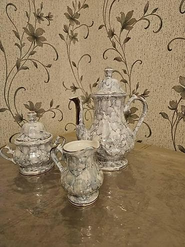 çay servis: Çay dəsti, rəng - Ağ, Keramika, SSRİ — 2