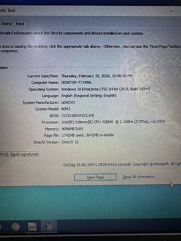 lenovo planşet: Lenovo noutbuk Texniki xüsusiyyətlər: - Model: Lenovo (80MJ şassi) - — 4