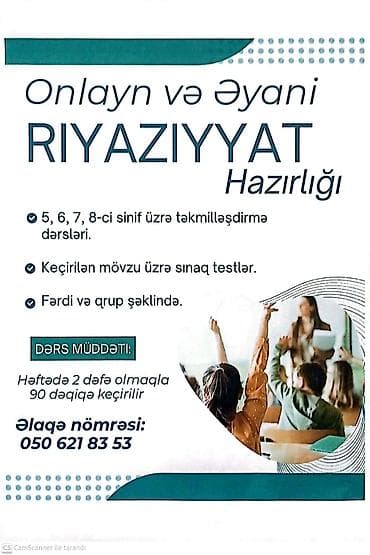piano ders: Repetitor, Riyaziyyat — 1