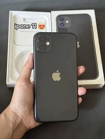 15 plus qiymeti: IPhone 11, 128 GB, Qara, Face ID — 2