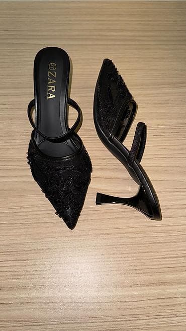 tufli: Tuflilər, Zara, Ölçü: 37, rəng - Qara, Yeni — 2