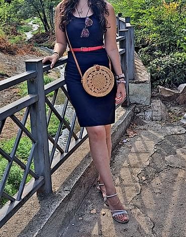 Çantalar: Стильная Ротанговая плетёная сумочка Stil və gözəl rattan çanta — 5