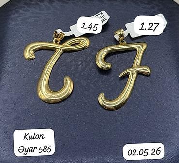 xarı bülbül kulon: Dəstə daxildir: Sırğa, Cartier, Sarı qızıl, 585 Əyar — 2