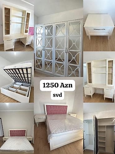 1250: İkinəfərlik çarpayı, Dolab, Termo, 2 tumba, İşlənmiş — 1