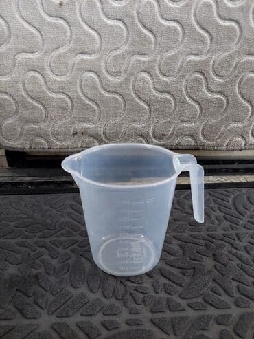 Mətbəx aksesuarları: Ölçü qrafinləri dəsti – şəffaf plastik, tutacaqlı və tökmə ağızlı - — 16