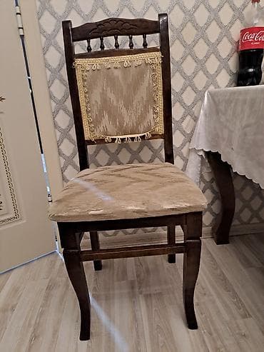 ucuz xalca: Qonaq otağı üçün, Açılan, Dördbucaq masa, 6 stul — 2