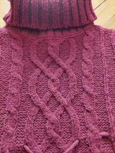 5 6yaş: C&A firmasinin 4_6yas bordo reng çox qalin toxunma koftasi.az — 2