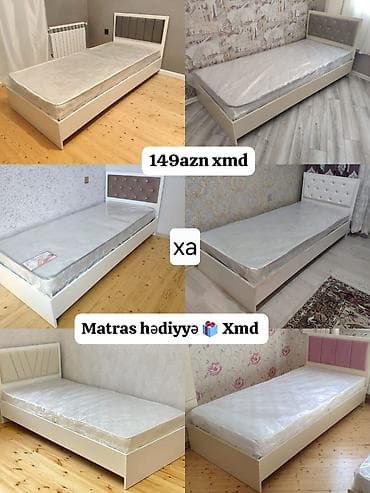 Tək nəfərlik çarpayı dəsti – matras hədiyyə. Sadə və zövqlü dizayna