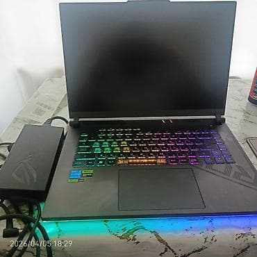 ASUS ROG Strix oyun noutbuku Texniki göstəricilər (ekrandakı sistem
