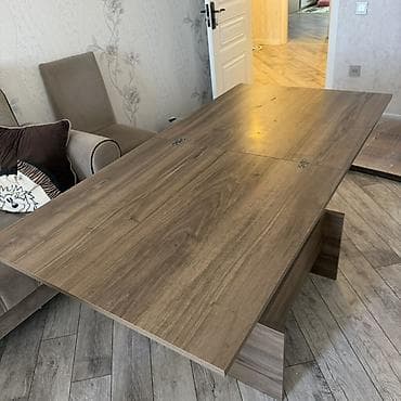 işlenmiş stul: Qonaq masası, Transformer, Laminat, Kvadrat masa — 1